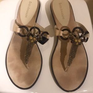 Enzo Angiolini Macrame Thong Sandal; Size 9.5